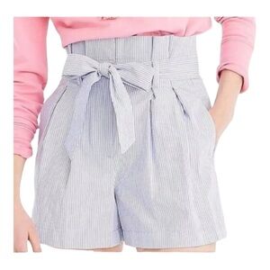 J. Crew Blue Striped High Waist Shorts